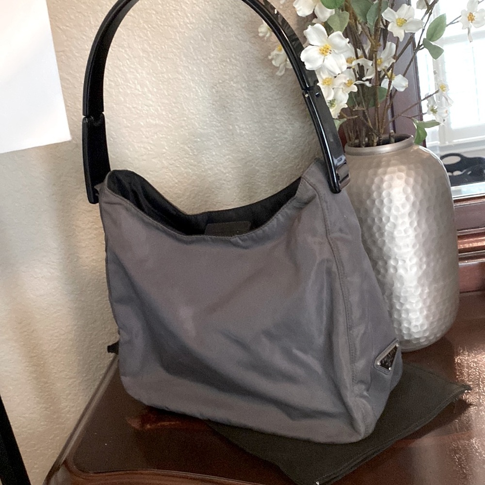 Authentic Gray Nylon Prada Tessuto